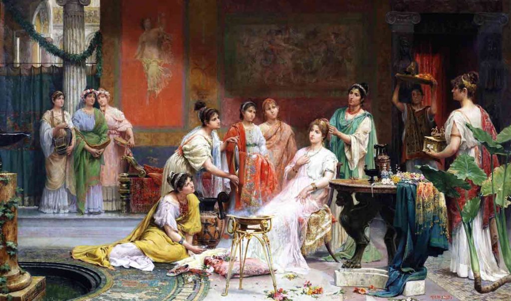 Matrona romana con profumi tra i capelli Matrona romana con profumi tra i capelli