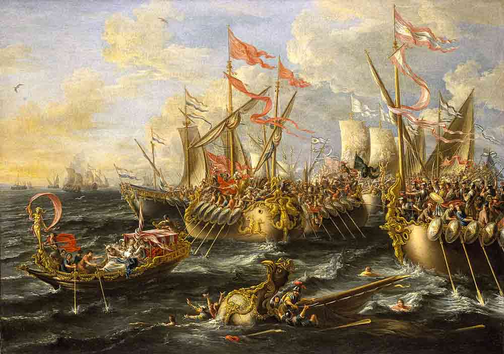 Le navi di Cleopatra con vele profumate Le navi di Cleopatra con vele profumate