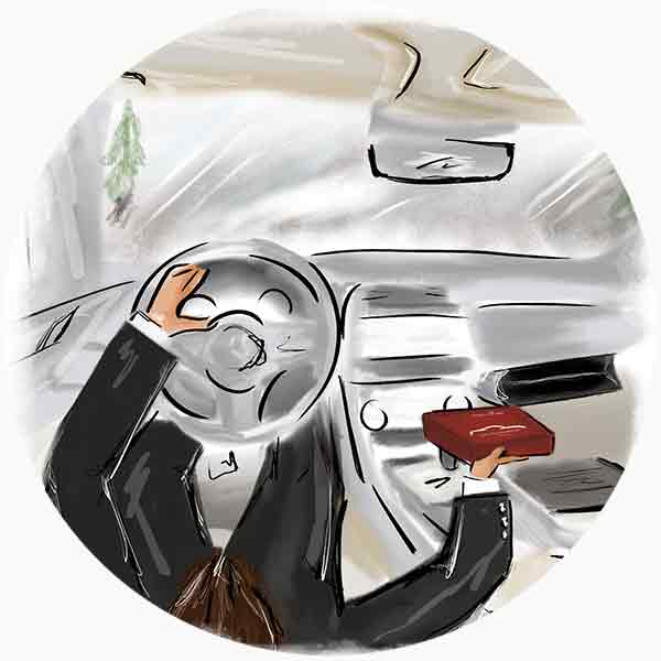 Dopo l'utilizzo, conserva il Car Fragrance Kit all'interno del porta oggetti Dopo l'utilizzo, conserva il Car Fragrance Kit all'interno del porta oggetti