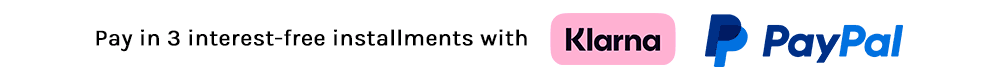 Pay in 3 interest-free installments with PayPal or Klarna Pay in 3 interest-free installments with PayPal or Klarna